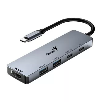 Priključna postaja Genius UH-500, USB-C, 1× HDMI, 2× USB 3.0, 2× USB-C, Power Delivery 100 W, 15 cm, siva Priključna postaja Genius UH-500, USB-C, 1× HDMI, 2× USB 3.0, 2× USB-C, Power Delivery 100 W, 15 cm, siva