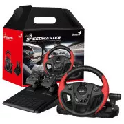 Genius GX Gaming SpeedMaster, volan, pedala, prestavna ročica, za PC, PS3, PS4, USB, vibracije, črna in rdeča