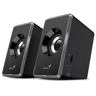 Genius Speakers SP-U125, prenosni zvočniki, 2.0, 3 W, napajanje USB, 3,5 mm priključek, sivo-črna
