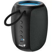 Genius SP-915BT Zvočnik, brezžični, Bluetooth, 5 W, osvetlitev LED, USB-C, do 6 ur delovanja baterije, mikrofon, podpora za Copilot, sivo-črna