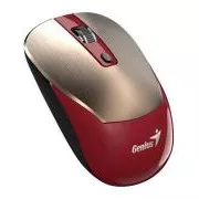 Genius NX-7125 Miška, brezžična, optična, 1200DPI, 4 gumbi, Copilot, 2,4 GHz, USB-A, 1× baterija AA, rdeče-zlata