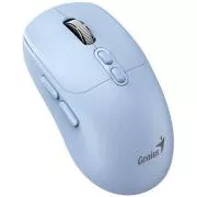 Genius NX-8080S BT miška, brezžična, optična, 1600DPI, 7 gumbov, tiha, Copilot, 2,4 GHz, Bluetooth 5.3, modra