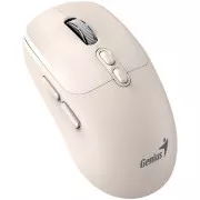 Genius NX-8080S BT miška, brezžična, optična, 1600DPI, 7 gumbov, tiha, Copilot, 2,4 GHz, Bluetooth 5.3, bež