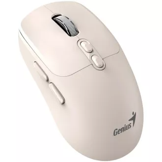 Genius NX-8080S BT miška, brezžična, optična, 1600DPI, 7 gumbov, tiha, Copilot, 2,4 GHz, Bluetooth 5.3, bež