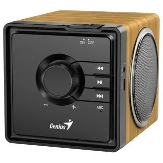 Genius SP-916BT Zvočnik, brezžičen, Bluetooth, 6 W, USB-C, avtonomija do 8 ur, mikrofon, podpora za Microsoft Copilot, barva: svetlo lesno