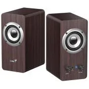 Genius SP-HF400 Zvočniki, 2.0, 10 W, 3,5-mm priključek, leseni, temno leseni