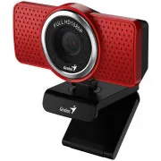 Genius ECam 8000, spletna kamera, Full HD 1080p, mikrofon, USB-C, USB-A, rdeča