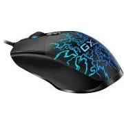 Genius GX GAMING Scorpion M300 Crack, miška, igralna, žična, optična, 800–2400 DPI, 4 tipke, RGB osvetlitev, USB, črna