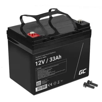 Green Cell AGM VRLA 12V 33Ah baterija brez vzdrževanja za kosilnico, skuter, čoln, invalidski voziček Green Cell AGM VRLA 12V 33Ah baterija brez vzdrževanja za kosilnico, skuter, čoln, invalidski voziček