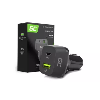 Avtomobilski polnilec Green Cell USB-C 48W (Power Delivery 30W, QC 3.0)