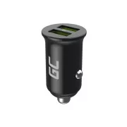 Avtomobilski polnilec Green Cell 36W GC PowerRide Nano36 s hitrim polnjenjem 2x USB-A Ultra Charge