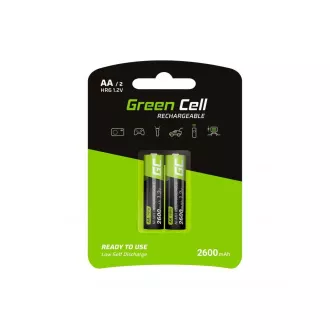 Zelene celice za polnjenje 2x AA HR6 2600mAh