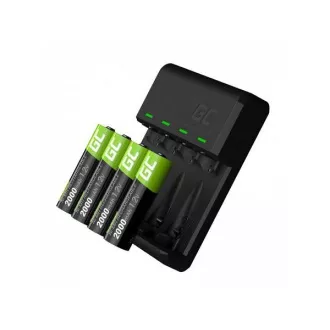 Komplet polnilnika Green Cell VitalCharger in 4x akumulatorske baterije AA 2000 mAh Ni-MH