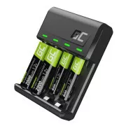 Komplet Green Cell GC VitalCharger in akumulatorska baterija NiMH 2x AA 2000mAh 2x AAA 800mAh