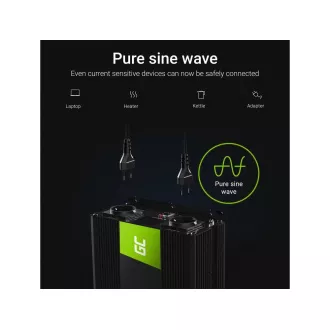Električni pretvornik Green Cell 12V do 230V 1500W/3000W Čisti sinusni val Električni pretvornik Green Cell 12V do 230V 1500W/3000W Čisti sinusni val
