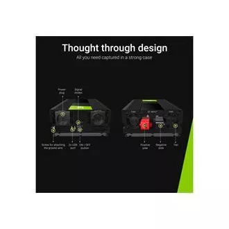 Električni pretvornik Green Cell 12V do 230V 1500W/3000W Čisti sinusni val Električni pretvornik Green Cell 12V do 230V 1500W/3000W Čisti sinusni val