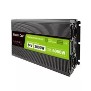 Green Cell PowerInverter LCD 24 V 3000W/60000W inverter za vozila z zaslonom - čisti sinusni val