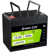 Zelena celica CUBE LiFePO4 50Ah 12,8V 640Wh litij-železo-fosfatna baterija za avtodom, golfski voziček, vetrna elektrarna