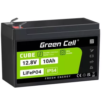 Baterija Green Cell CUBE LiFePO4 10Ah 12,8V 128Wh litijev železov fosfat za napajanje in zasilno razsvetljavo, centralne enote Baterija Green Cell CUBE LiFePO4 10Ah 12,8V 128Wh litijev železov fosfat za napajanje in zasilno razsvetljavo, centralne enote