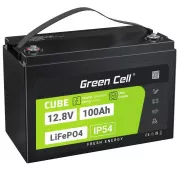 Green Cell CUBE LiFePO4 100Ah 12,8V 1280Wh litij-železo-fosfatna baterija za fotovoltaiko, prikolice, čolne