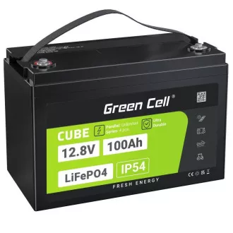 Green Cell CUBE LiFePO4 100Ah 12,8V 1280Wh litij-železo-fosfatna baterija za fotovoltaiko, prikolice, čolne Green Cell CUBE LiFePO4 100Ah 12,8V 1280Wh litij-železo-fosfatna baterija za fotovoltaiko, prikolice, čolne