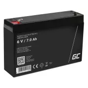 Zelena celica AGM VRLA 6V 7Ah brez vzdrževanja za alarmni sistem, blagajno, igrače