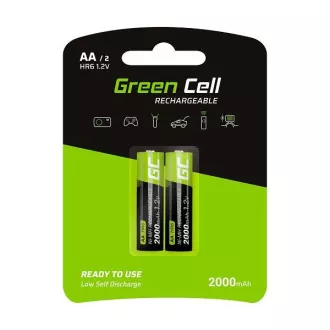 Zelene celice za polnjenje 2x AA HR6 2000mAh Zelene celice za polnjenje 2x AA HR6 2000mAh