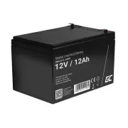 Zelena celica AGM VRLA 12V 12Ah brez vzdrževanja za alarmni sistem, blagajno, igrače