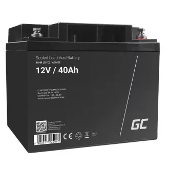 Green Cell AGM VRLA 12V 40Ah baterija brez vzdrževanja za kosilnico, skuter, čoln, invalidski voziček Green Cell AGM VRLA 12V 40Ah baterija brez vzdrževanja za kosilnico, skuter, čoln, invalidski voziček