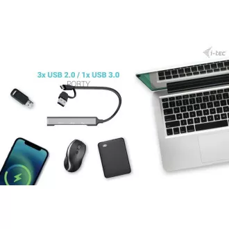 I-Tec USB-A/USB-C Metal HUB 1x USB-C 3.1   3x USB 2.0