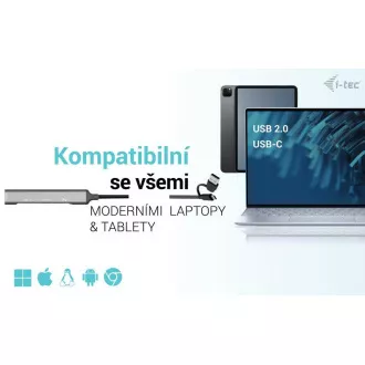 I-Tec USB-A/USB-C Metal HUB 1x USB-C 3.1   3x USB 2.0