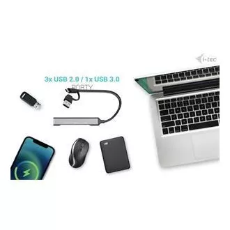 I-Tec USB-A/USB-C Metal HUB 1x USB-C 3.1   3x USB 2.0