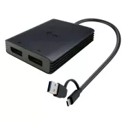 I-Tec USB-A/USB-C dvojni video adapter 4K DP