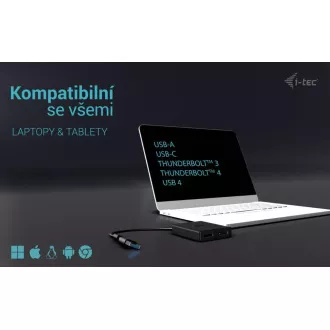 I-Tec USB-A/USB-C dvojni video adapter 4K DP