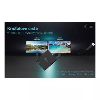 I-Tec USB-A/USB-C dvojni video adapter 4K DP