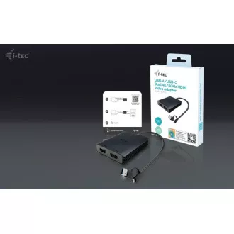 I-Tec USB-A/USB-C Dvojni video adapter 4K HDMI