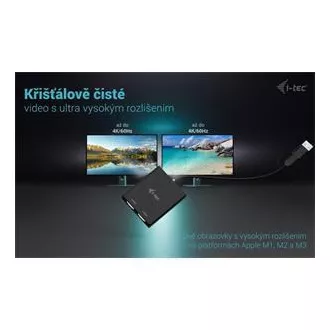 I-Tec USB-A/USB-C Dvojni video adapter 4K HDMI