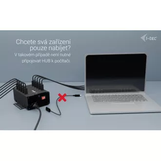 I-tec USB-C/USB-A Metal Charging Data HUB, 15 W na vrata, 10x USB-C, 180 W