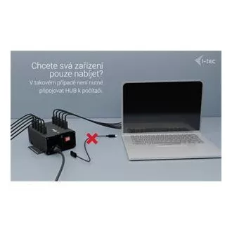 I-tec USB-C/USB-A Metal Charging Data HUB, 15 W na vrata, 10x USB-C, 180 W