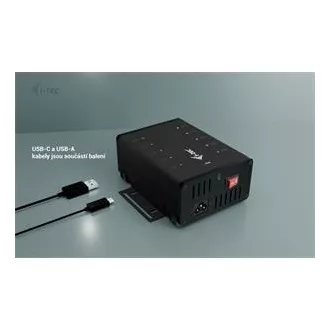 I-tec USB-C/USB-A Metal Charging Data HUB, 15 W na vrata, 10x USB-C, 180 W