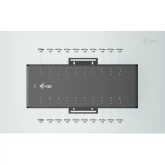 I-tec USB-C/USB-A Metal Charging Data HUB, 15W na vrata, 20x USB-C, 360W