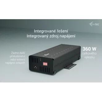 I-tec USB-C/USB-A Metal Charging Data HUB, 15W na vrata, 20x USB-C, 360W