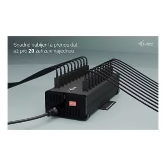 I-tec USB-C/USB-A Metal Charging Data HUB, 15W na vrata, 20x USB-C, 360W