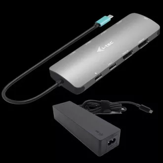 Priključna postaja I-tec USB-C Metal Nano 2x HDMI, PD 100W   polnilec 100W (paket)