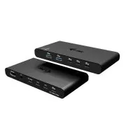 i-tec KVM priklopna postaja HDMI za 2 gostitelja, Power Delivery 2x 100W