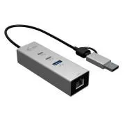 i-tec USB-C/USB-A Metal HUB 3 (2x USB-C, 1x USB-A) vrata   2,5GLAN