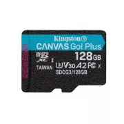 KINGSTON 128 GB microSDXC Canvas Go Plus Gen4 200MB/s A2 U3 V30 Kartica brez adapterja
