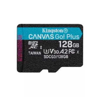 KINGSTON 128 GB microSDXC Canvas Go Plus Gen4 200MB/s A2 U3 V30 Kartica brez adapterja