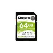 KINGSTON 64GB SDXC CANVAS Plus Class10 UHS-I 100MB/s bralna kartica Flash Gen3