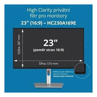 Kensington High Clarity zasebni filter za 23-palčni monitor v formatu 16:9 Kensington High Clarity zasebni filter za 23-palčni monitor v formatu 16:9